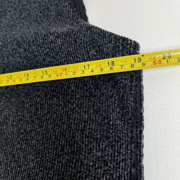 Talbots Corduroy Charcoal Marled Shift Jumper V Neck Sleeveless Back Zip Women 8 - Picture 8 of 10